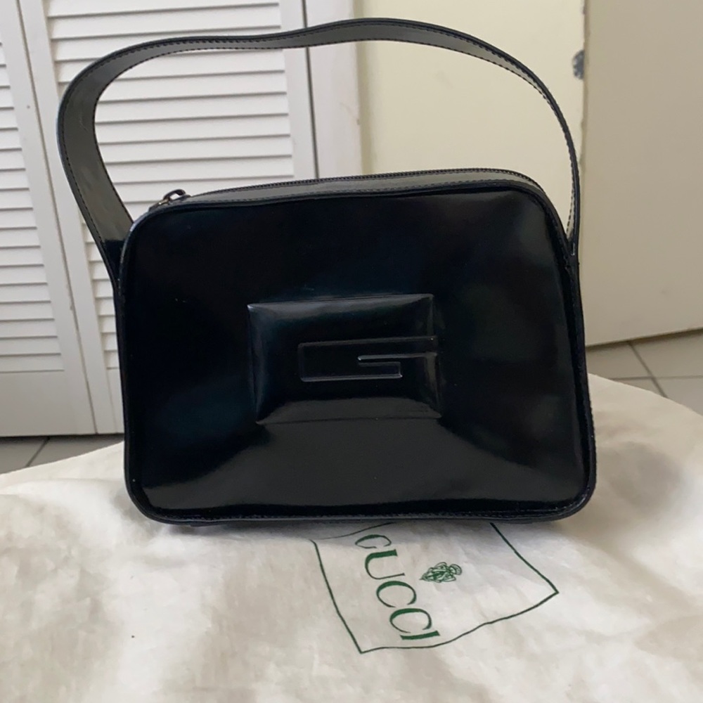 Vintage Gucci small top handle bag with square G (Tom Ford)